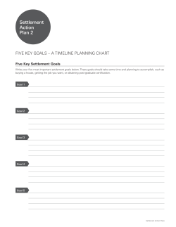 Settlement Action Plan 2