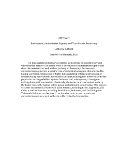 ABSTRACT Bureaucratic Authoritarian Regimes and Their