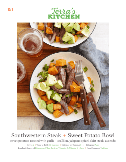Southwestern Steak + Sweet Potato Bowl