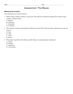 Assessment: The Mayas