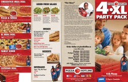Pizza Hotline Menu