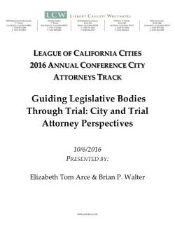 Guiding Legislative Bodies Through Trial
