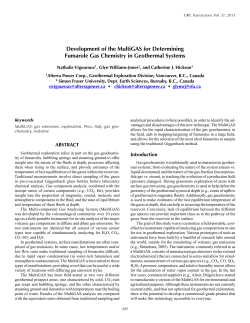 Development of the MultiGAS for Determining Fumarole Gas