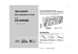CD-SW300 Operation Manual