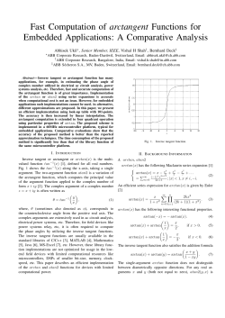 Fast Computation of arctangent Functions for Embedded