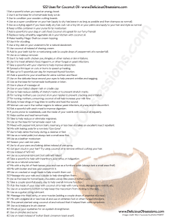 122 Uses For Coconut Oil