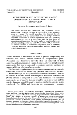Competition and Integration Among Complements, and