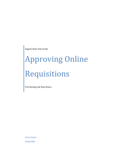 Approve a Requisition - Angelo State University