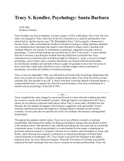 Tracy S. Kendler, Psychology: Santa Barbara