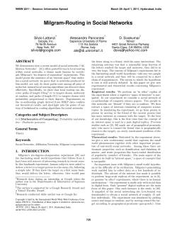 Milgram-Routing in Social Networks