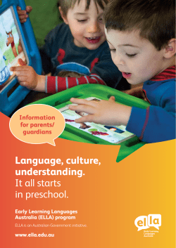 ELLA Parent brochure - Little Learners EDEC