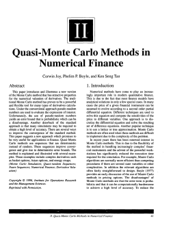 Quasi-Monte Carlo Methods in Numerical Finance