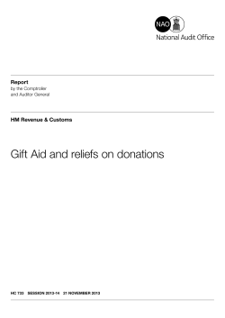 Gift Aid and reliefs on donations