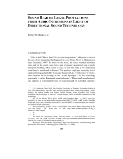 sound rights: legal protections from audio intrusions in light of