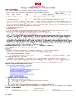 HST 439 Athenian Democracy - ASU Provost`s Office