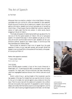 The Art of Speech - Access to English Social Studies
