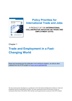 Trade and Employment in a Fast- Changing World