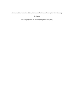 Functional Discrimination of Gene Expression Patterns in Terms of