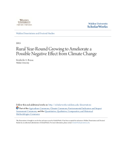 Rural Year-Round Growing to Ameliorate a Possible Negative Effect