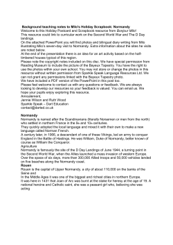 Milo visits Normandy notes