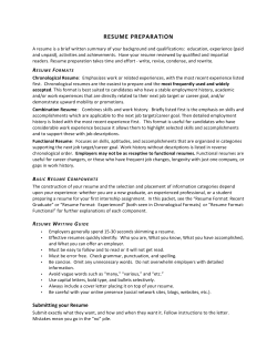 Resume - Fontbonne University