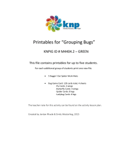 Printables for &ldquo;Grouping Bugs&rdquo;