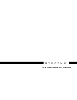 Fiscal 2016: Annual Report and Form 10-K