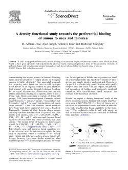 A density functional study towards the preferential binding of anions