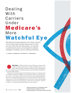 Medicare`s Watchful Eye