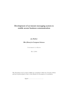 Development of an instant messaging system to enable secure