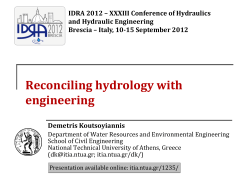 Reconciling hydrology with engineering