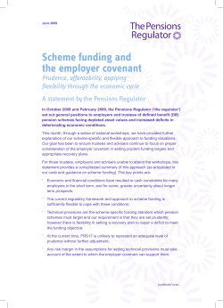 Scheme funding and the employer covenant