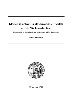 Model selection in deterministic models of mRNA transfection
