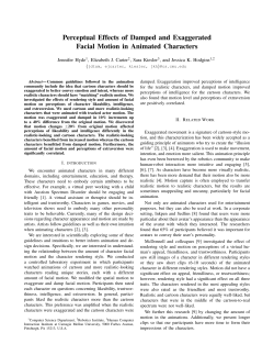 Perceptual Effects of Damped and Exaggerated Facial Motion in