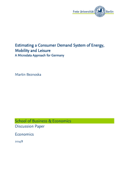 Estimating a Consumer Demand System of - diss.fu