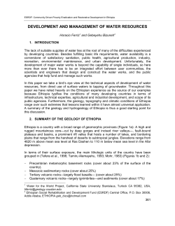 development and management of water resources