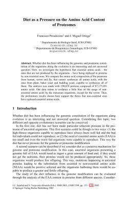 Diet as a Pressure on the Amino Acid Content of Proteomes