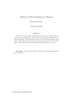 Theory of Everything by illusion