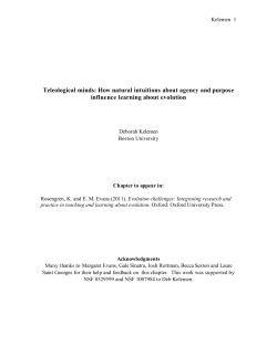 Teleological Minds: How Natural Intuitions About