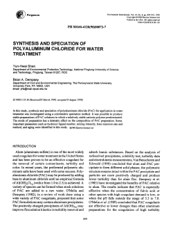 synthesis and speciation of polyaluminum chloride for