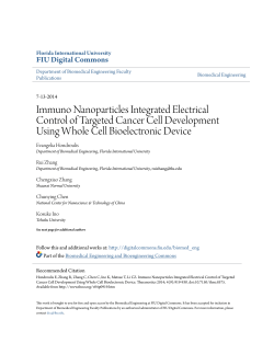 Immuno Nanoparticles Integrated Electrical Control of Targeted