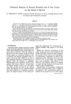 Chemical Analysis of Aerosol Particles and of Gas Traces on the