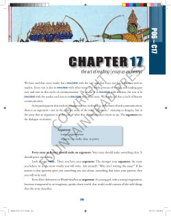 the act of reading | essay as argument