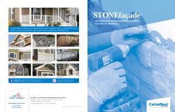 STONEfa&ccedil;ade Installation Instructions