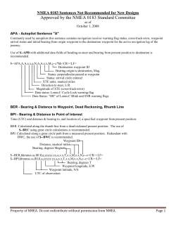 NMEA 0183 Sentences Not Recommended for New