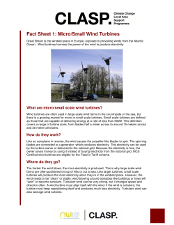 Fact Sheet 1: Micro/Small Wind Turbines