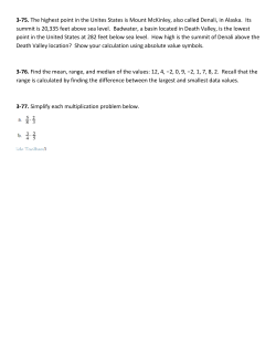 3-75. The highest point in the Unites States is Mount McKinley, also