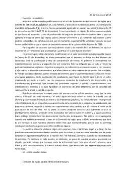 Modelo de Examen. - Universidad de Extremadura