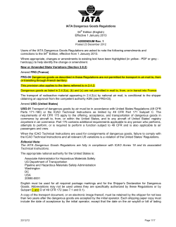 IATA Dangerous Goods Regulations 54th Edition