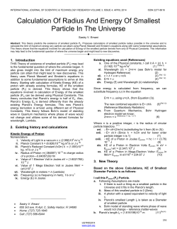 Calculation Of Radius And Energy Of Smallest Particle In